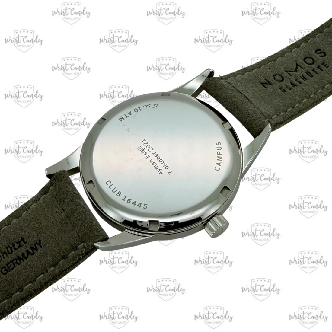 Nomos Club Campus 38 Endless Blue — zijkant