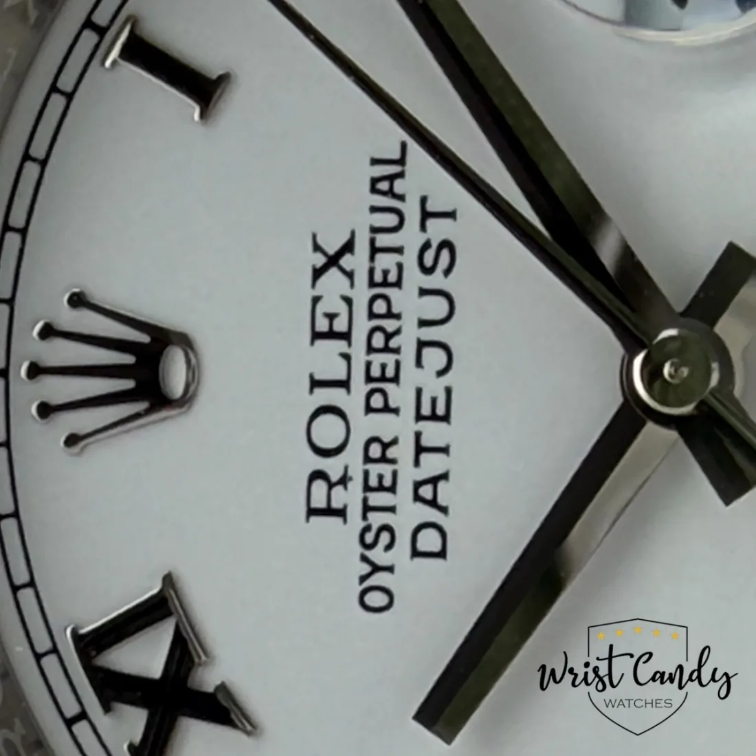 Rolex Datejust 36 white roman 116200 — detail
