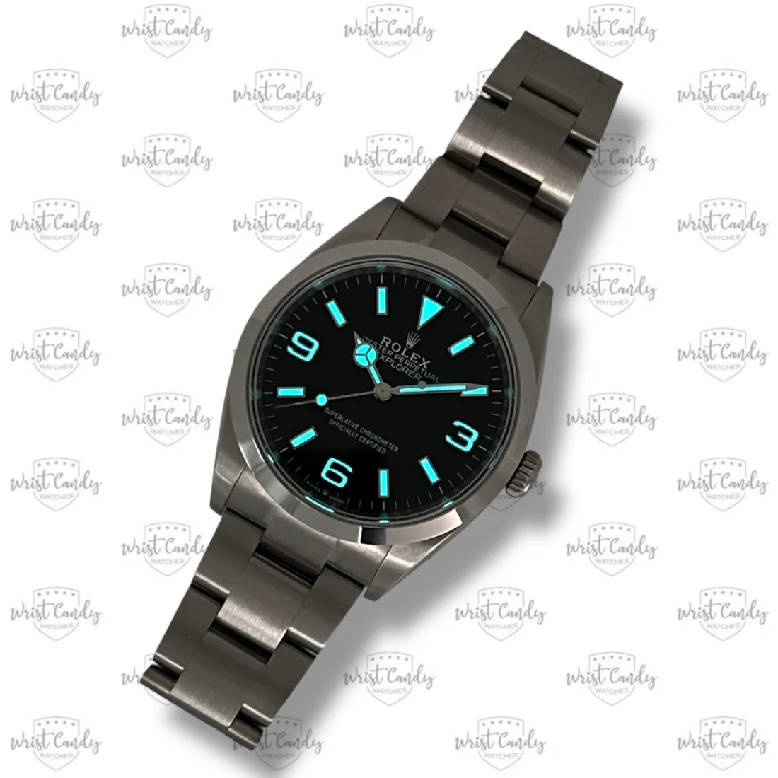 Rolex Explorer 124270 — zijkant